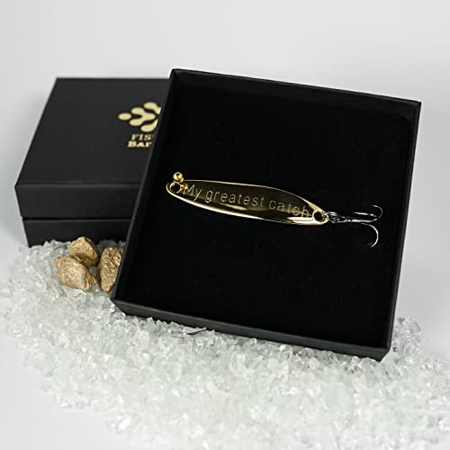 FISU BAITS Angelköder für Angler Gravierter und Veredelter mit der Aufschrift My Greatest Catch | Einzigartiges Angelgeschenke für Männer, Ehemann, Vater
