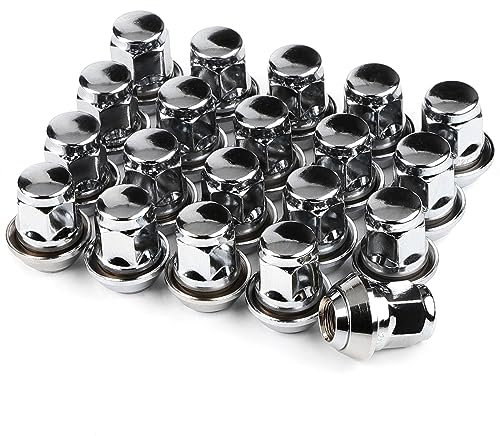 GAsuppply 20 Radmuttern Geschlossen Kegelbund 60° M12 x 1,5 Kompatibel mit Ford Fiesta Focus Fusion Fabrik Räder
