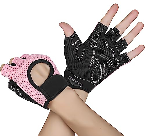 Yasdyri Fitness Handschuhe Damen Herren Trainingshandschuhe 2 Stück Anti Rutsch Silikon Atmungsaktive Sporthandschuhe für Gewichtheben Krafttraining, Handflächenschutz, Radfahren, Bewegung