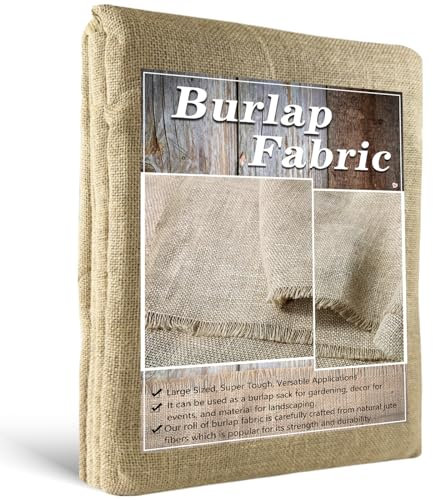 Hortifan Rouleau de tissu en toile de jute naturelle pour décorations, travaux manuels, mariages, chemin de table, aménagement paysager, plantes et arbres - 160 cm x 4,6 m