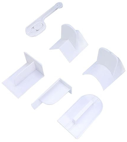 Abaodam 6pcs Cake Scraper Smoother Fondant Cake Flattener Tool for Buttercream Icing Baking