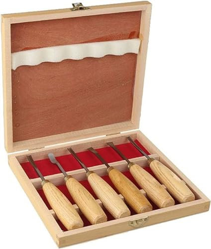 BomDog Ciseau, Ensemble Sculptural 6 Pièces, Cuillère À Queue de Poisson En V, Sculpture Sur Bois, Main Pour Sculpter Le Bois, Ciseau À Gouge