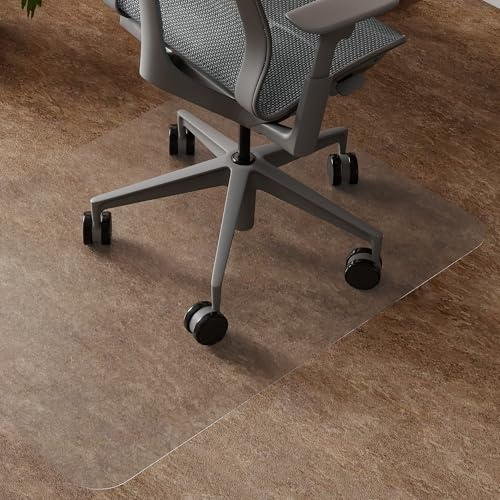 HOMCOM Tappetino Salvapavimento 120x90 cm Trasparente, Tappeto per Sedia da Ufficio in Plastica