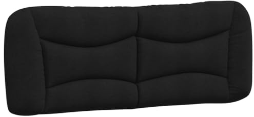 vidaXL Kopfteil-Kissen Hvar Schwarz 140 cm Stoff