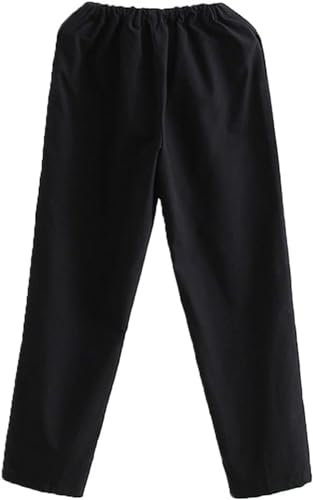 Tai Chi Anzüge Tai Chi Kleidung Herren Kampfsporthosen Chinesische Kung Fu Hosen Lose Baumwolle Tai Chi Hosen,Weiß L (Schwarz M)