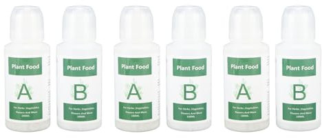 3 Set Hydroponics Nutrients, Plant Food A & B Hydroponics Supplies, Indoor Plant Fertilizer for Hydroponics Growing System, Growing System Accessories for Vegetables Fruits Flowers