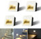 Arotelicht Lot de 4 Appliques murales encastrables LED 3W pour escalier, éclairage de marche, éclairage d'escalier, lampe d'éclairage d'intérieur en aluminium, blanc chaud 230V, IP44