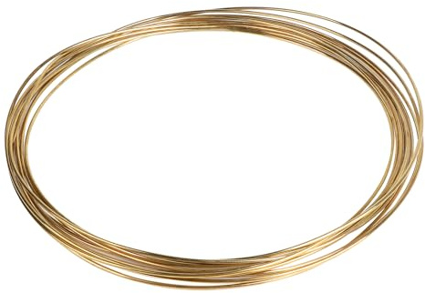 EFUTURETIME Messingdraht 3,0mm x 10m, Kupferdraht aus Messing, Brass Wire zum Ornamentweben, Dekorieren, Modellieren und Löten, Gold