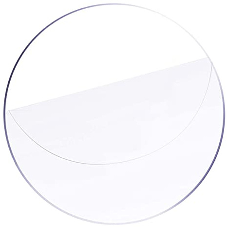 IWOWHERO Transparente Runde Acrylglasplatte aus Robustem Acryl Durchsichtiger Acrylkreis für Professionelle Selbstgemacht Projekte und Einfaches Verstauen