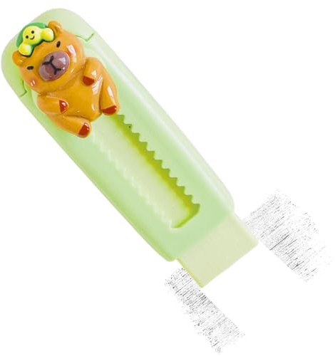 Gleitradierer, einziehbarer Radiergummi,Capybara einziehbarer Radiergummi - Verschiebbarer, einziehbarer Radiergummi für Kunst, Gummiradierer zum Zeichnen und Malen für Kinder