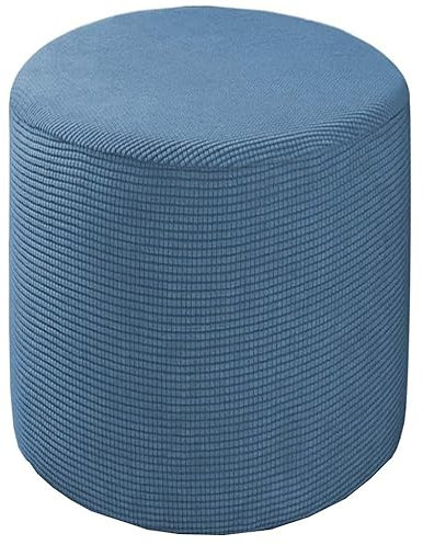 Hockerbezug Quadratisch 35x35/40x40/60x60 Fußhocker Bezug Ottomane Rund Schonbezug Stretch Husse für Fußhocker Ottomanischer Hocker-Bezug Überzug Hocker Protector Waschbar(#7,Diameter:75cm)