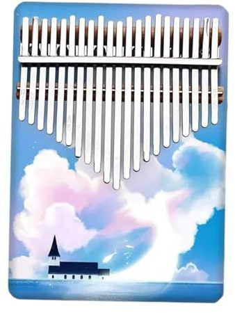 Kalimba 21 Tasten Kalimba Chromatisch Kleine Holz Kalimbas Professionelle Musiktastatur Anfänger Daumen Klavierinstrumente(Style 6)