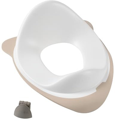 BÉABA, WC-Sitzverkleinerer, Kinder Toilettensitz, mit Haken zur Befestigung, ergonomisch, rutschfestes Design, leicht zu reinigen, Tonerde
