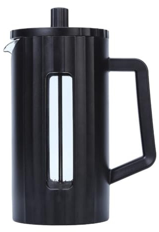 Vocdikficy Cafetera de Prensa Francesa de 1000 Ml, Cafetera de Vidrio de Borosilicato Alto, Tetera Negra