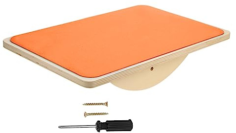 GALPADA Wooden Balance Seesaw Board for Kids Orange Sensory Training Fitness Toy Children’s Outdoor Balancing Equipment Toddler Workout Playground Toy