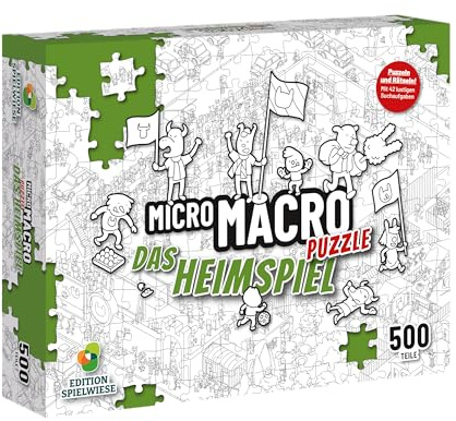Edition SPIELWIESE, MicroMacro Puzzle: Heimspiel, Puzzle für kreative Entdecker, Detektivspiel, 40 spannende, 2 Fälle zum Download, Für 1 Spieler ab 6 Jahren