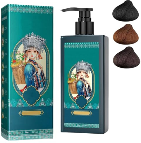 Tinte capilar con extracto de plantas, espuma vegetal natural, apto tanto para hombres como para mujeres, cubre las canas, es suave y no irrita.