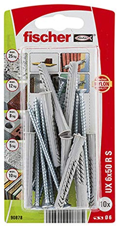 Fischer 090878 – Blister Nylon Dübel UX 6 x 50 RSK NV