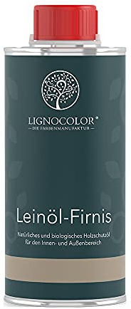 Lignocolor Leinölfirnis Holzöl Innen & Außen 250ml (Natur) | Natürlicher Leinöl-Firnis für Innen & Außen – schützt Holz vor Witterung und trocknet schneller als reines Leinöl.