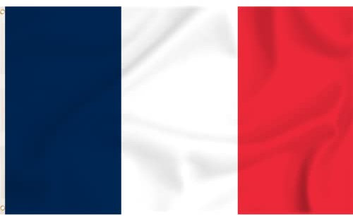 Storm&Lighthouse Drapeau France Français 1,5 m x 0,9 m avec Œillets