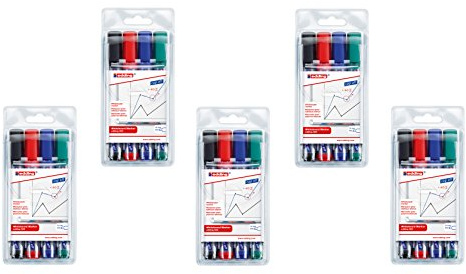 edding 4-360-4 Boardmarker, nachfüllbar, 1.5-3 mm, sortiert (5er Pack)