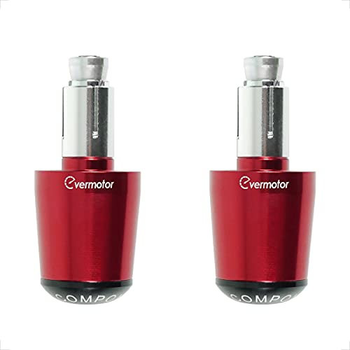 Manubrio CNC per moto Evermotor, tappi manubrio per moto in alluminio per la maggior parte dei bordi motore/rullo rosso