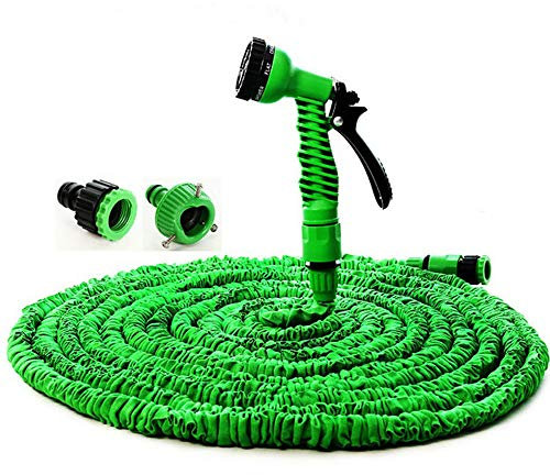 Vimmor Tuyau D'arrosage Extensible Magique Flexible D'arrosage Flexible D'arrosage avec Pistolet À Buse De Pulvérisation Irrigation De Tuyau Extensible Télescopique 200ft Tuyau de Jardin Vert