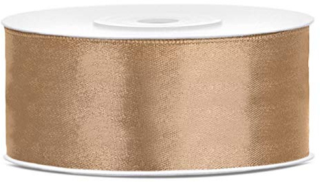 Satinband Gold 38mm x 25m – Breites Schleifenband | Goldenes Geschenkband für große Schleifen, Dekoband für Hochzeit, Weihnachten, Eröffnung & Eventdeko – reißfest