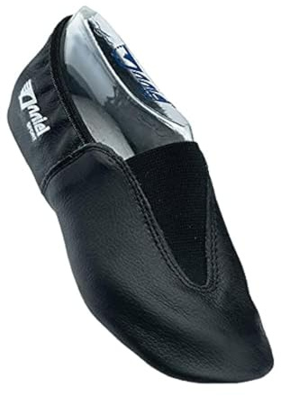 Anniel 2038 - Chaussures Gymnastique Rythmiques Unisex en Cuir 100% Made in Italy, Chaussures de Danse Femme Homme, Èlastique Confortable au Talon et au Cou-De-Pied, Semelle Mixte Cuir et Caoutchouc
