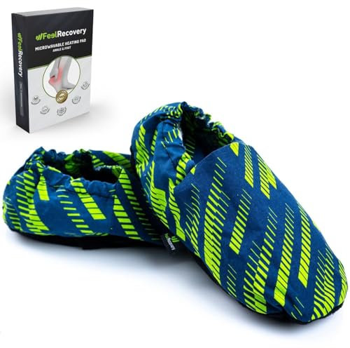Feel Recovery Zapatillas Térmicas de Semillas - Pantuflas Calientapiés Calentar en Microondas - Bolsa de Calor para Pies Fríos con Funda Lavable, Tela de Algodón 100% y Olor a Lavanda
