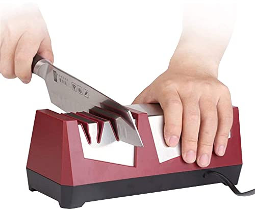 MNSRRN Afilador de Cuchillos eléctricos, sacapuntas de Diamante Profesional, Afilado Grueso y Fino, silencioso, afilador de Cocina para Restaurar Las Tijeras, Cuchillas de Acero