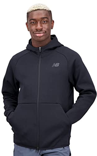 New Balance Herren R.w.tech Fleecejacke mit durchgehendem Reißverschluss Jacke, Schwarz, Small