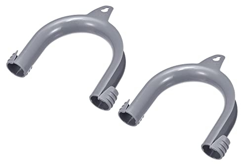 sourcing map Universal U-Shape Washer Drain Hose Hook Drain Hose Guide Gray for Washing Machine Pack of 2