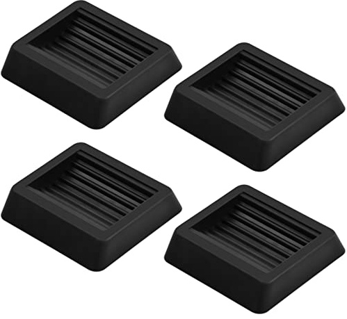 4 Stück rutschfest Möbeluntersetzer, Möbelräder Stopper, Gummi Rechteckig Stuhl Stopper, Rubber Furniture Coasters Wheels Stoppers, Klavieruntersetzer für Alle Böden und Räder, Sofas, Bett