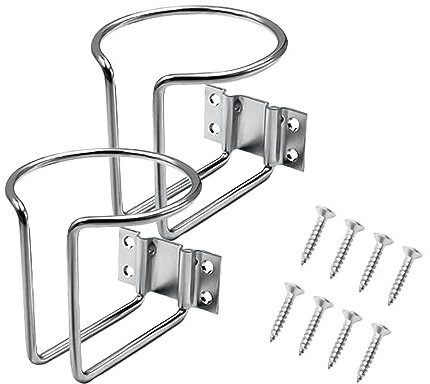 2 Stücke Boot Ring Getränkehalter,Auto Becherhalter Mit Schrauben,Edelstahl Ring Becherhalter,Universal Getränkehalter,Für Marine Yacht Truck Rv Auto Anhänger Hardware