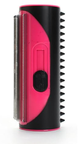 3-in-1 Undercoat Hair Brush, Reusable Pet Hair Remover, Deshedding Trimmer Tool, Pet hair Grooming Comb, Fur care dog brush, Depilatory Roller for Dogs, Cats and all pet hair types. (Red)