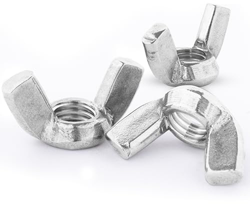 Topnorm24 – DIN 315 Flügelmuttern M8-50 Stück Schmetterlingsmuttern Edelstahl A2 V2A metrische rostfreie hochwertige Flügelmutter Wing Nut (50, M8)
