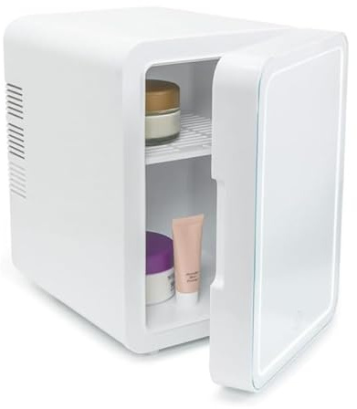 ValueLights | Mini Beauty Fridge with LED Mirror, 4L Portable Cosmetic Refrigerator, Dimmable LED Lights, Small Cooler for Skincare | Beauty & Wellness, Home Décor & Improvement Essential