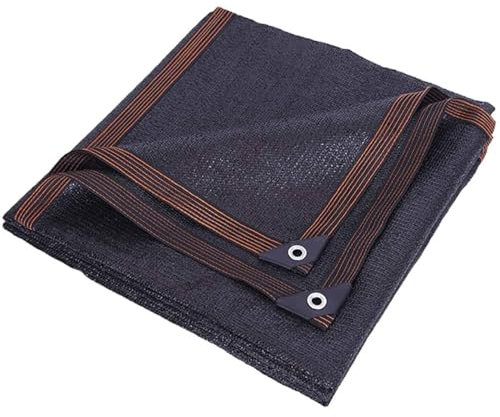 Rete Telo Ombra Ombreggiante Vela Ombreggiante Rettangolare Telo Vela Tessuto Ombreggiante Traforato Protezione Solare/Anti-UV 90% per Giardino Esterno Terrazza Tetto,black-6x6m