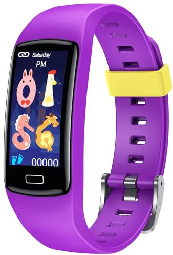 Reloj Inteligente Niña Pulsera Actividad: Smartwatch Niñas Deportivo Impermeable Monitores de Actividad con Podómetro Pulsómetros Monitor de Sueño Contador de Caloría Smart Watch para Niñas 5-15 Años