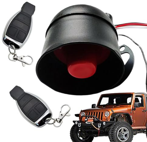 Allarme auto antifurto, sistema di allarme auto antifurto con suono – Sistema di allarme antifurto auto 12 V – suono forte e chiaro, sensibilità regolabile, 2 remoti