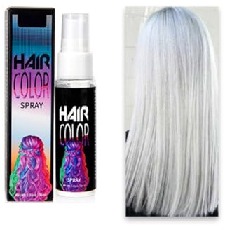 Temporäre Haarfarbe Spray, Zeitsparen DIY Haarfarbe Spray, Haarspray Sofort Haarfarbe für alle Haartypen Schnell trocknend, Haarfarbe Spray für Party, Hollowen, Cosplay (weiß, eine Größe)