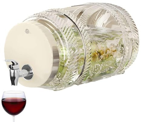 Eisteekrug für Kühlschrank, Krug mit Deckel | Getränkesaftkrug | Eisteekrug mit Deckel und Zapfhahn, Wasserkrug für den Kühlschrank, Getränkespender für Saft, Milch, kalten oder heißen Kaffeesaft