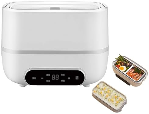 Gamelle Chauffante Lunch Box Chauffante 200W Boite Chauffante Repas Amovible pour Les Hommes Au Travail pour Le Travail, Les Voyages, La Préparation des Repas A