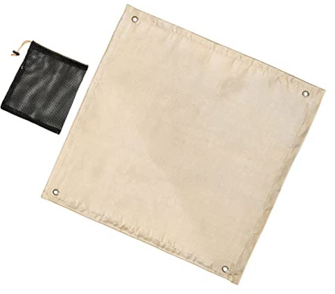 BESPORTBLE Fire Retardant Blanket for Outdoor Camping Portable Fireproof Mat High Temperature Resistant Fiberglass Fire Mat 45x45cm Suitable for Bbq
