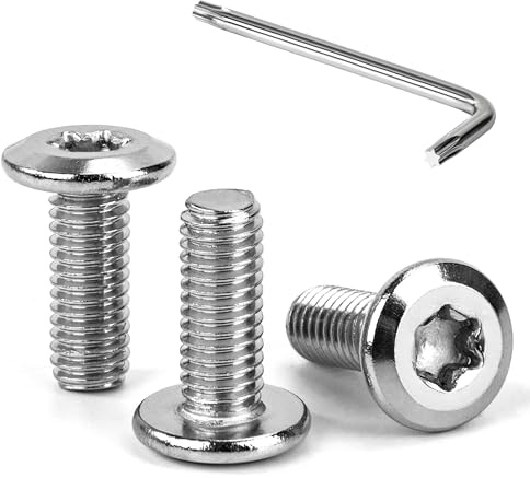 Tunejoy 30 Stück Flachkopfschrauben Trox M6 x 16 mm Flachkopf Schrauben Edelstahl A2 V2A Möbelschrauben Innensechskant Vollgewinde mit T30 Inbusschlüssel