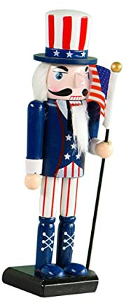 Gatuida Soldier Ornaments Nutcracker Doll Creative Doll Adorn for Independence Day Party Decor Ornament