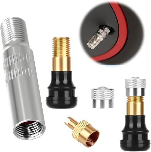 MDLSDE 2Pcs Válvula de Neumático Tubeless, Aire Premium para Patinetes Extensión Válvula Neumáticos con Adaptador para Scooter de M365 Pro PRO2 1S Ninebot MAX G30 y Bicicletas