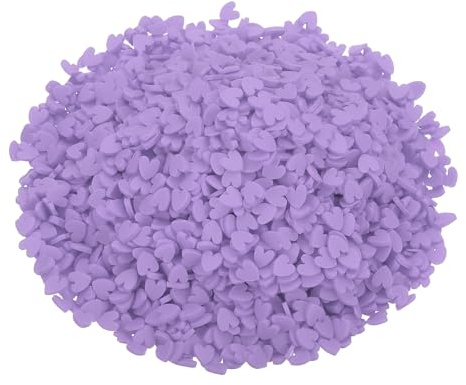 sourcing map Fake Sprinkles, 100G Love Heart Resin Fake Candy Sugar Faux Sprinkles Polymer Clay Slices for Nail Art DIY Crafts Cake Dessert Phone Case Shaker Card Filler, Purple
