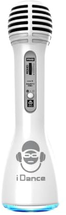 Micrófono Inalámbrico Bluetooth - Karaoke portátil para niños y niñas - Altavoz y Luces LED - Batería Recargable de Larga duración - Tamaño 25cm - Panel de Control - Sonido Potente - para Fiestas